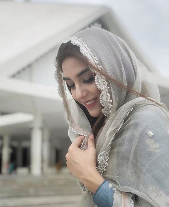 Maya Ali wearing Adnan Sari