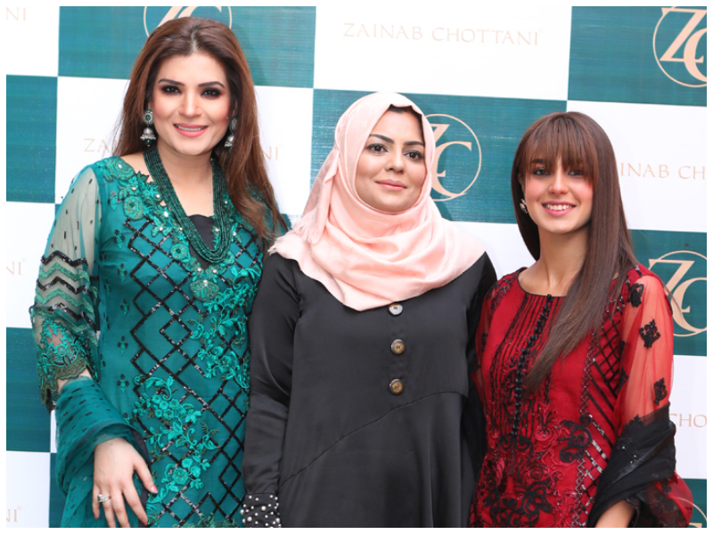 Zainab chottani with Zainab and Iqra Aziz