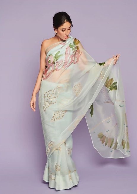Kareena Kapoor Silk Floral Saree